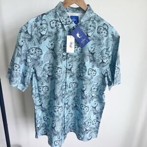 NWT Guy Harvey Men's Marlin Button‎ Up Performance Fishing Shirt Sz Large